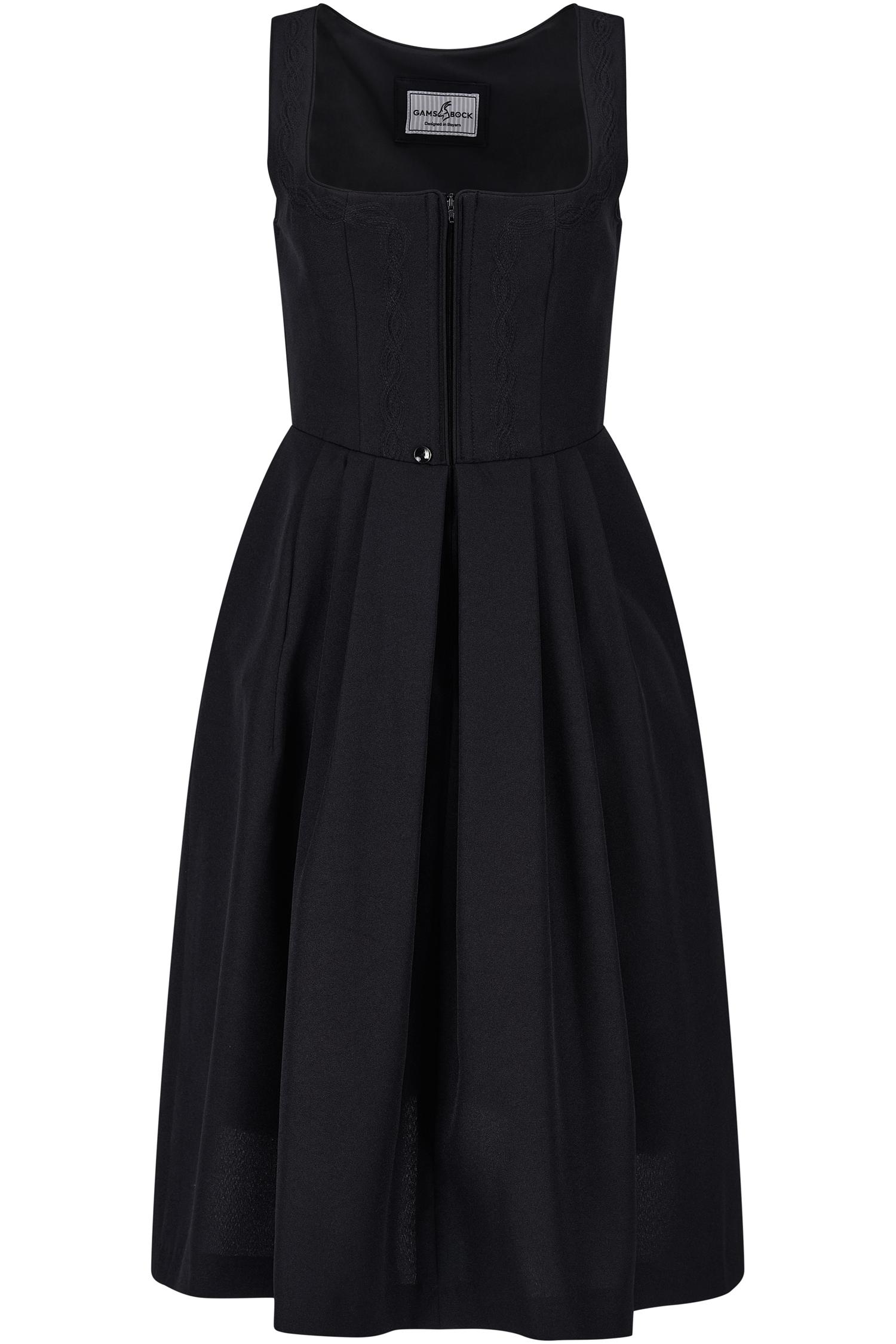 Gastro Dirndl Inge von Gamsbock in Schwarz